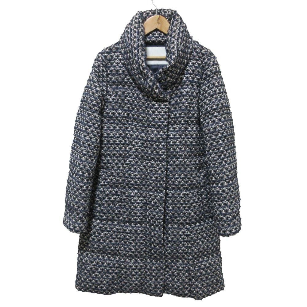 ANAYI ネイビー系 ダウンジャケットツイード 美品✨ ANAYI ツイードショートダウンコート ネイビー 36 - メルカリ