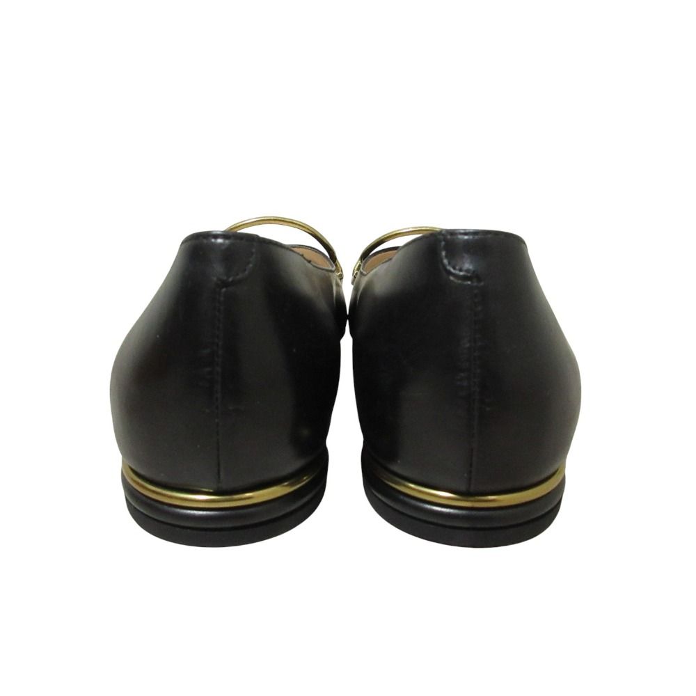 TOD S トッズ Tリング バレリーナ レザーシューズ パンプス 36 約23 cm ブラック レディース 古着