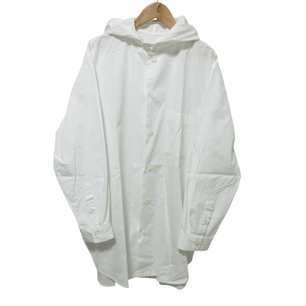 Y s ワイズ ヨウジヤマモト 80 フード付きシャツ 3 ホワイト レディース 古着
