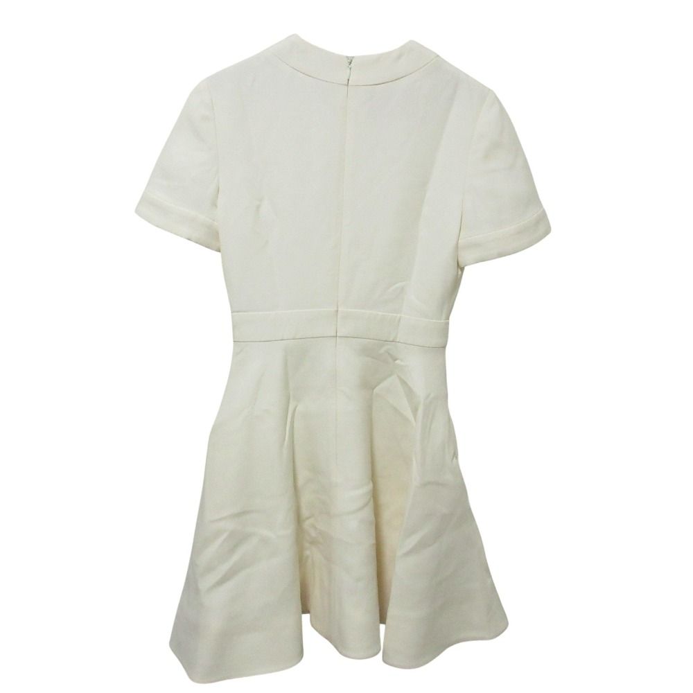 23 SS ヴァレンティノ 半袖 膝丈 リボンドレス ワンピース 36 アイボリー レディース 古着