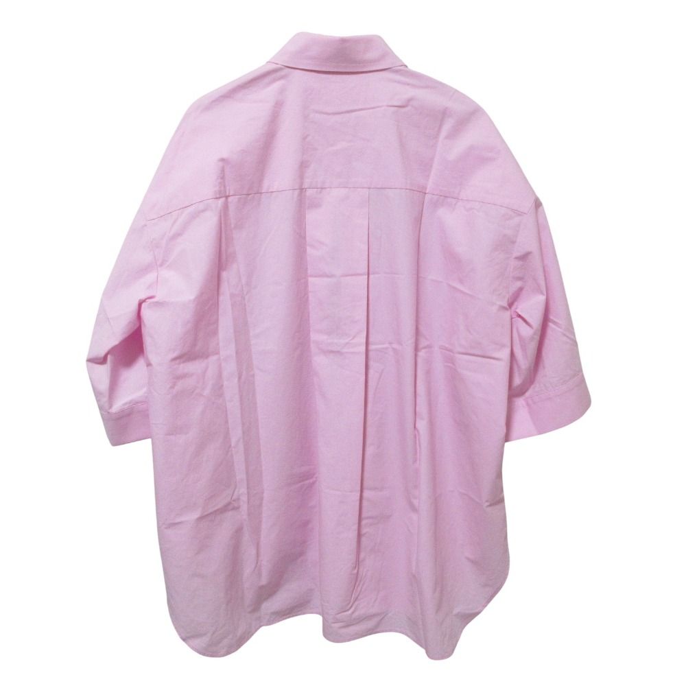 クリーニング済 25 SS ENFOLD エンフォルド レイヤード ハーフスリーブシャツ ブラウス -2841 38 ピンク レディース 古着