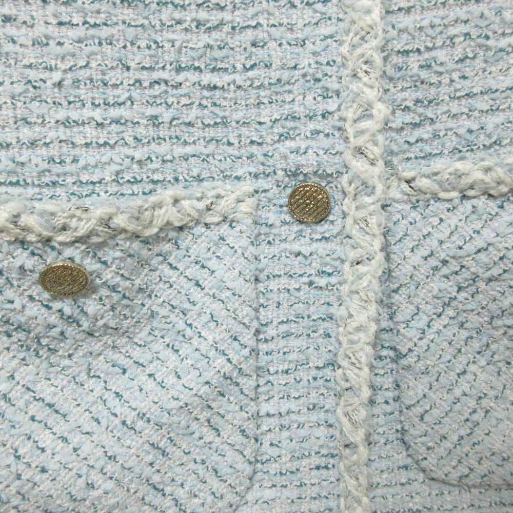 ANAYI アナイ 24SS フラッフィーツイード4ポケットジレ 38 サックス ANAYI アナイ 24SS フラッフィーツイード4ポケットジレ 38 サックス