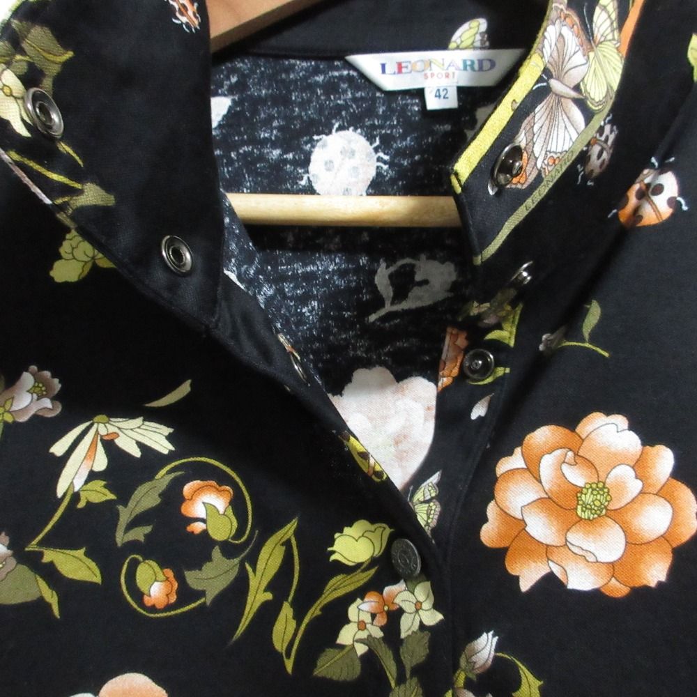 新品同様 LEONARD SPORT レオナールスポーツ フラワープリント ロング