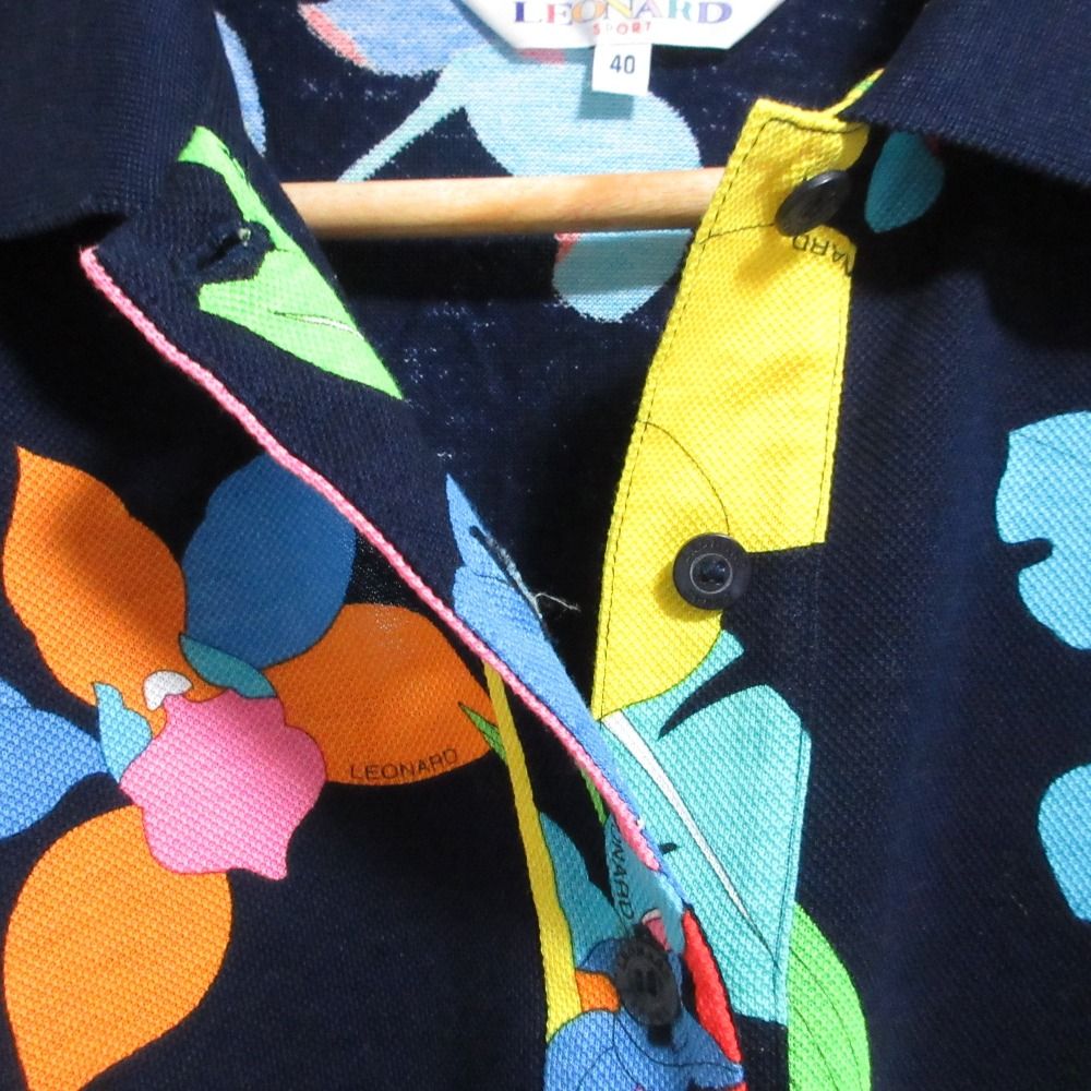美品 LEONARD SPORT レオナールスポーツ フラワープリント ロング