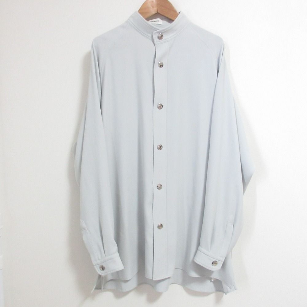 24 AW THE RERACS ザリラクス STAND COLLAR RAGLAN SHIRT シャツ ライトグレー レディース 古着