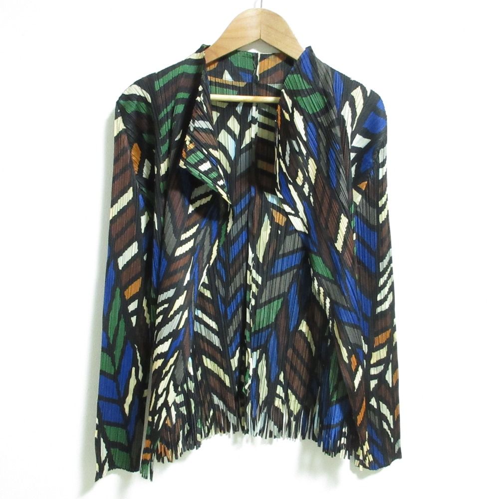 美品 PLEATS PLEASE プリーツプリーズ イッセイミヤケ シェブロン