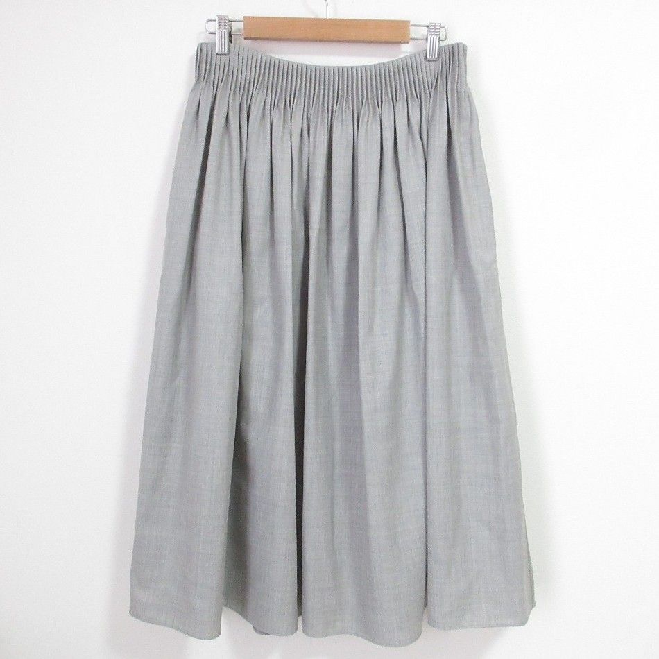 23 AW ANTEPRIMA アンテプリマ ALTRO PIEGA ギャザーデザイン フ スカート グレー レディース 古着