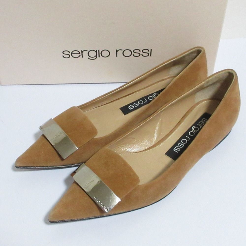 良品 Sergio Rossi セルジオロッシ sr1 スエード ポインテッドトゥ
