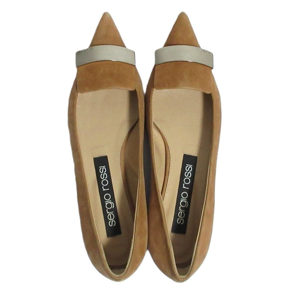 良品 Sergio Rossi セルジオロッシ sr1 スエード ポインテッドトゥ
