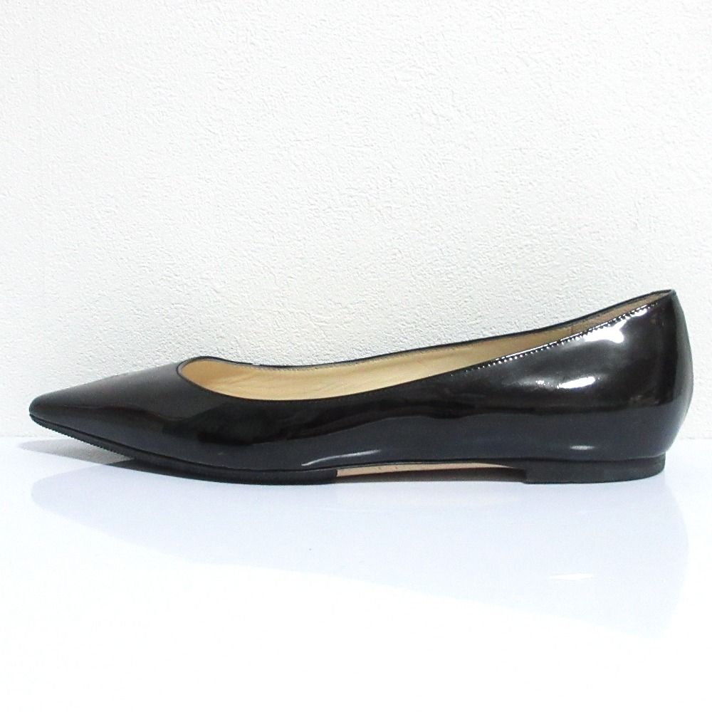 美品 JIMMY CHOO ジミーチュウ パテントレザー ポインテッドトゥ