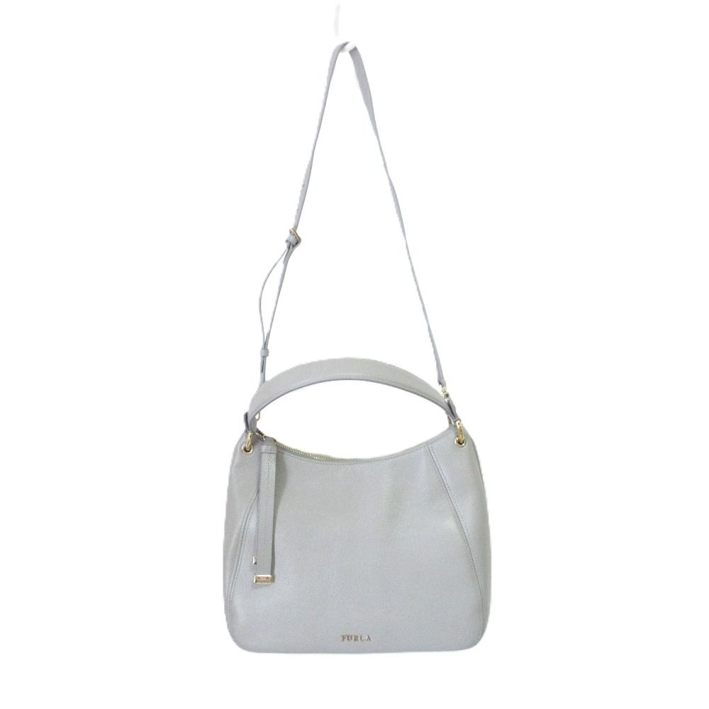 美品✨フルラ　シエナ　2way ショルダーバッグ　ホーボー　レザー　グレー 美品✨フルラ シエナ 2way ショルダーバッグ ホーボー レザー グレー