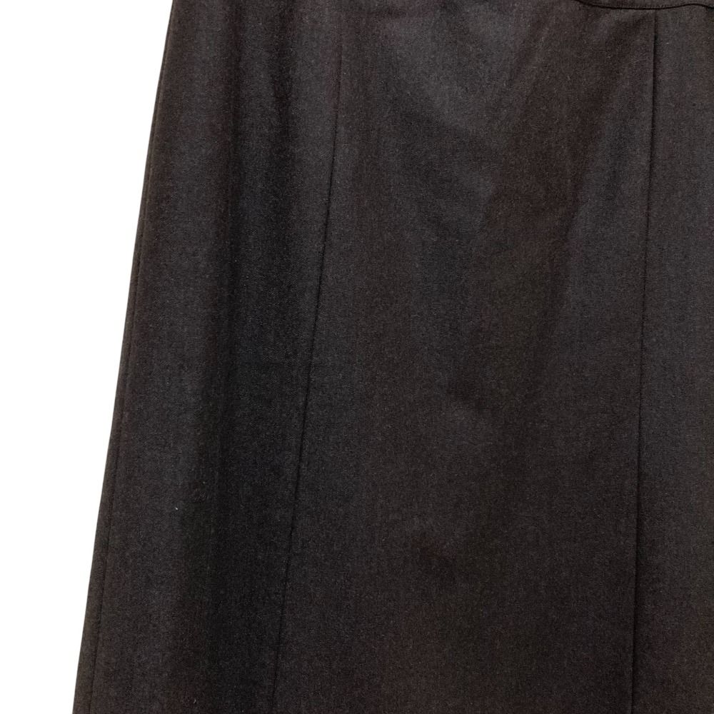 01 A CHANEL シャネル カシミヤブレンド ココマークプレート付き スカート P 18201 サイズ38 ダークブラウン レディース 古着