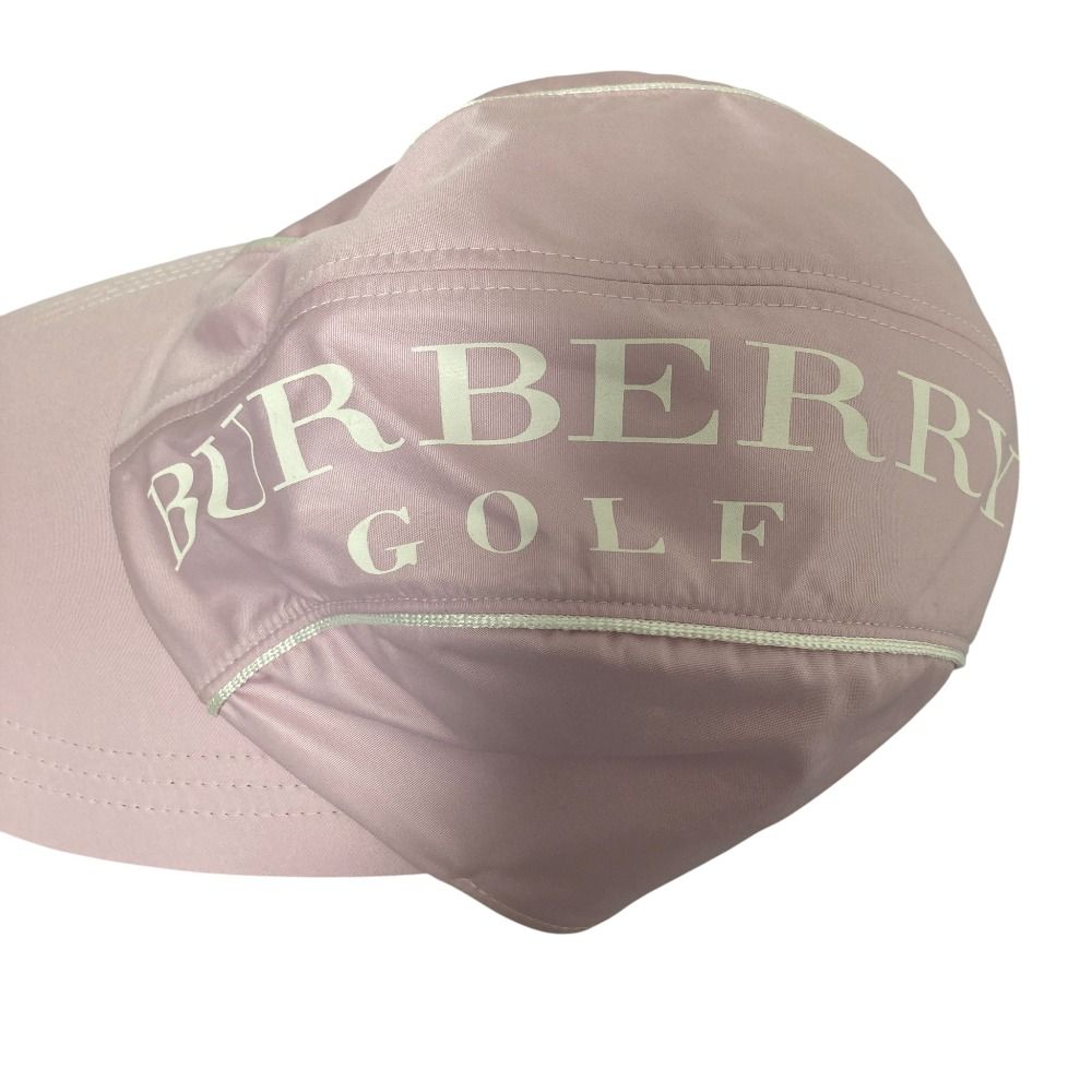 良品 BURBERRY GOLF バーバリーゴルフ ロゴプリントキャップ ピンク