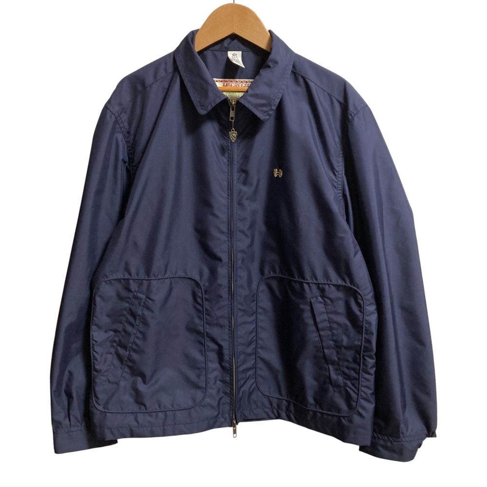 McGREGOR マクレガー 100 th ポリエステル スコティッシュドリズラー ジャケット サイズM ネイビー メンズ 古着