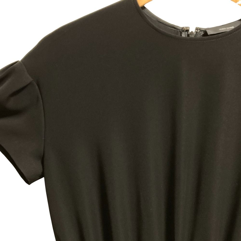 YOKO CHAN ヨーコチャン モデル パフスリーブレイヤードレス ワンピース YCD 123 870 サイズ40 ブラック レディース 古着