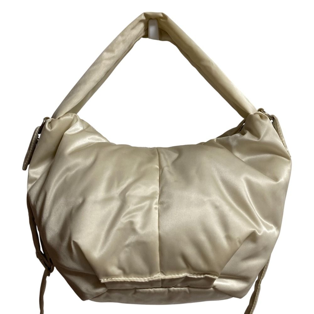 美品 23SS CLANE クラネ RAMIDUS 別注 ROUND HAND BAG ラウンド ハンドバッグ 14116-8602 ライトグレージュ レディース 古着  USED