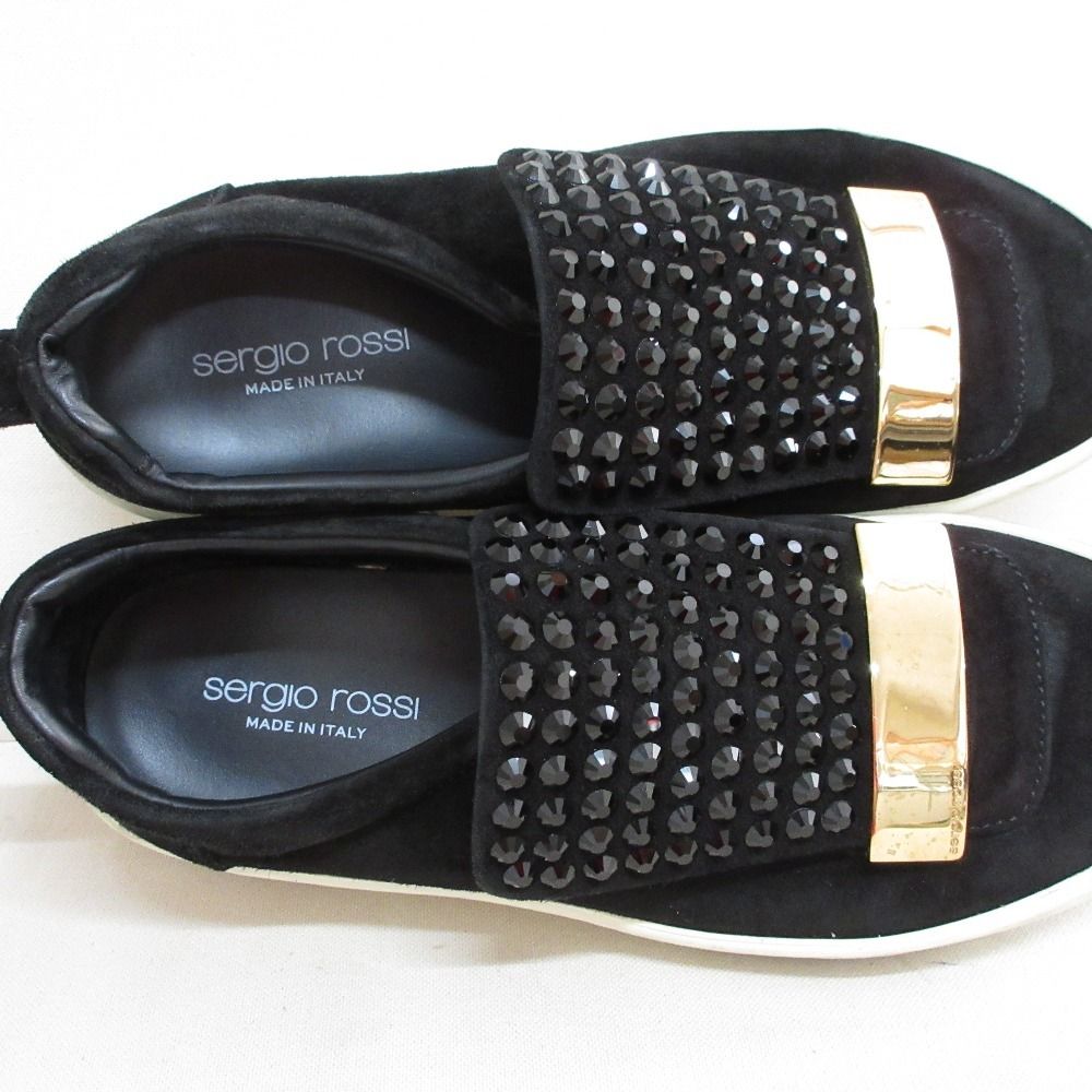 良品 Sergio Rossi セルジオロッシ sr1 ADDICT スタッズ スリッポン