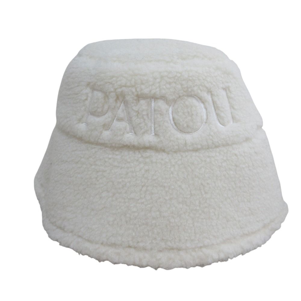 PATOU パトゥ エコムートン フィッシャーマン ハット 帽子 サイズM-L ホワイト レディース 古着