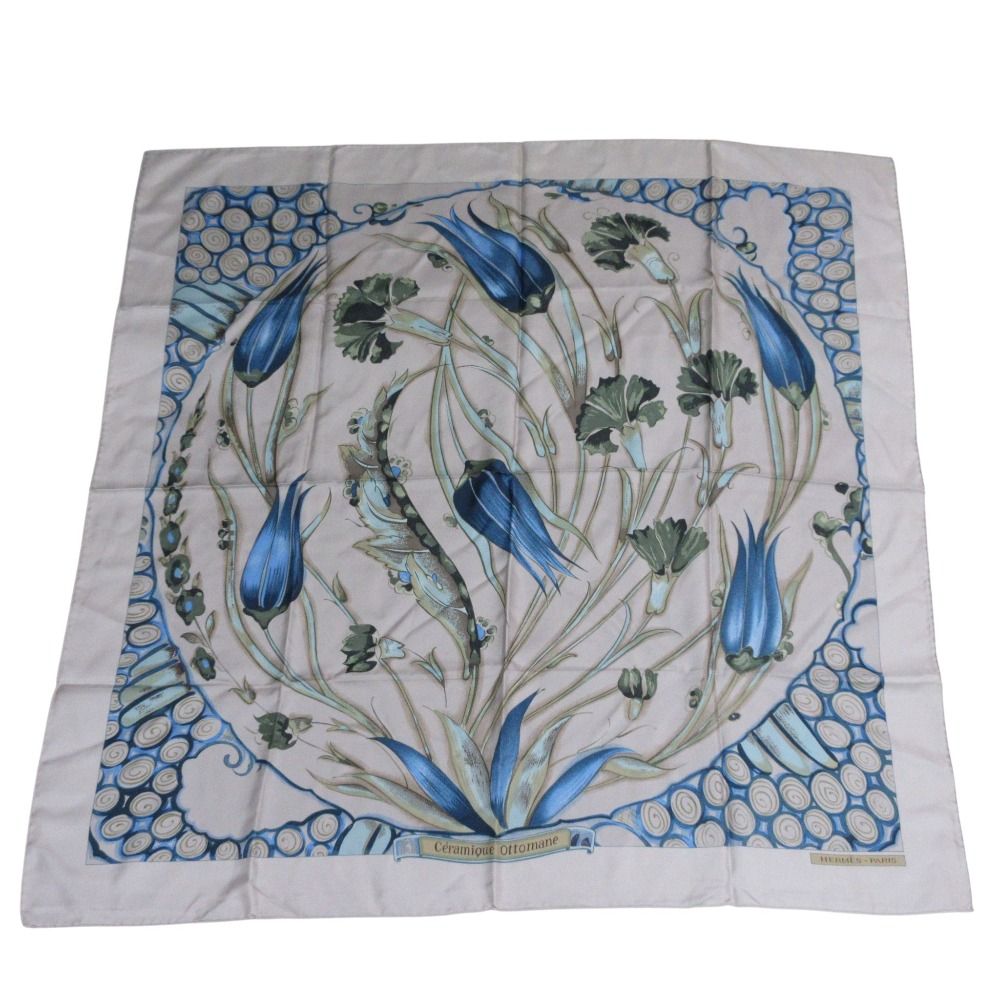 新品未使用　エルメス　カレ90 Ceramique Ottomane オスマン 美品 HERMES エルメス カレ90 Ceramique ottomane オスマン陶磁器