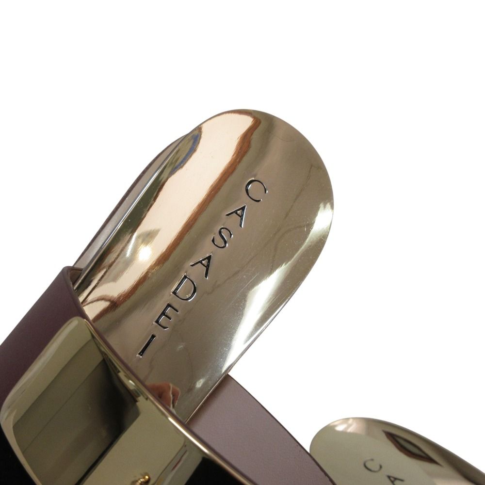  22 SS CASADEI カサディ GOLD CHAIN フラットサンダル 36 約23.0 cm ブラウン ゴールド レディース 古着 サンダル サンダル ミュール