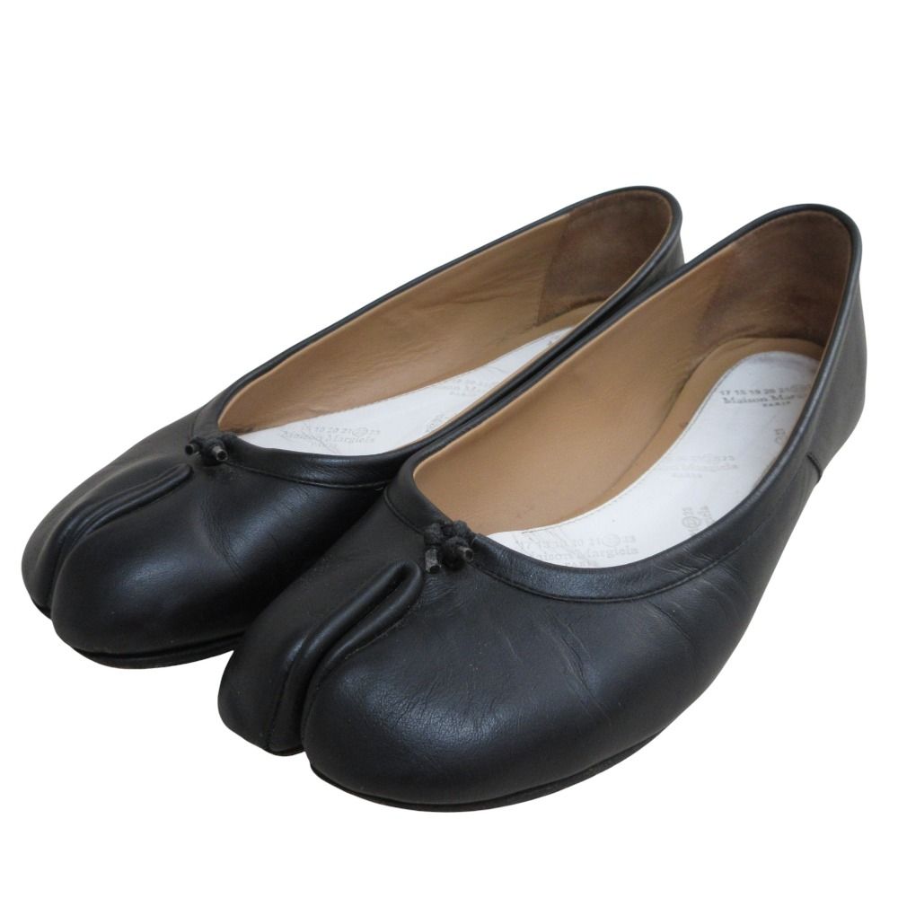Maison Margiela メゾンマルジェラ 22 足袋パンプス レザー フラットシューズ 36 23 0 cm相当 ブラック レディース 古着