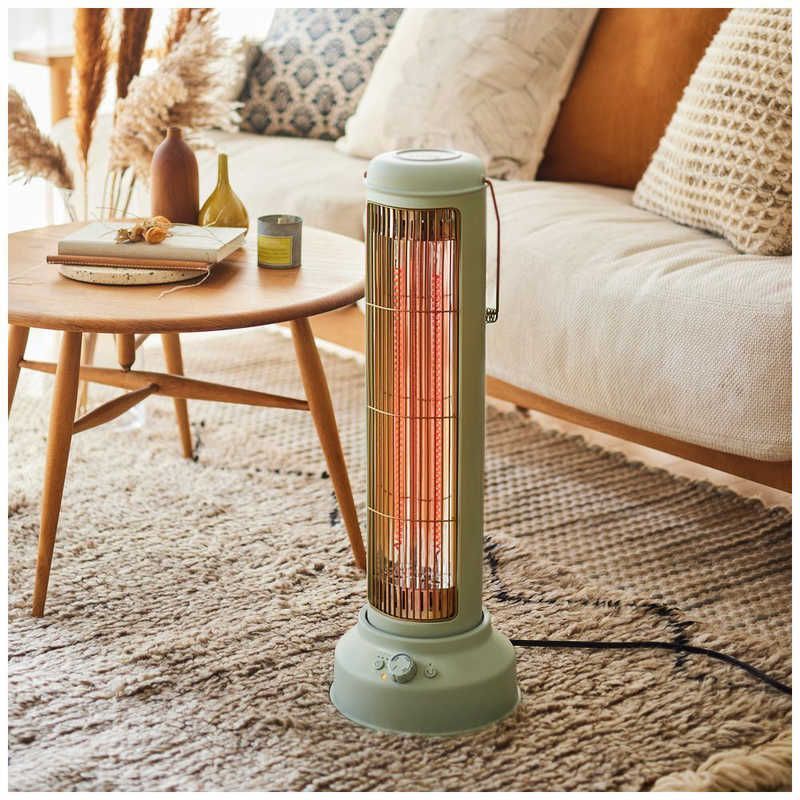 【ほぼ未使用‼️】ブルーノ　カーボンヒーターBOE077グラスグリーン BRUNO ブルーノ カーボンヒーター ノスタルストーブ ワイド グラス