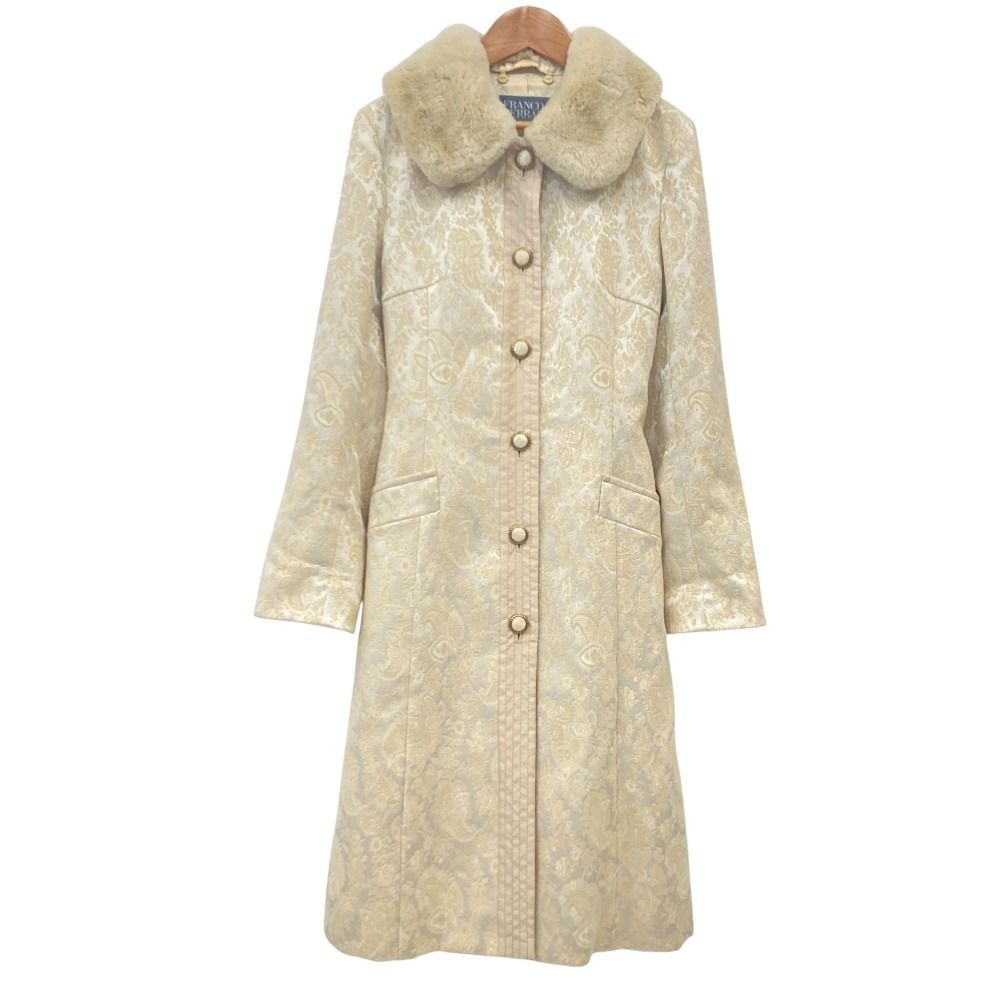 美品 FRANCO FERRARO フランコフェラーロ ラビットファーカラー エン