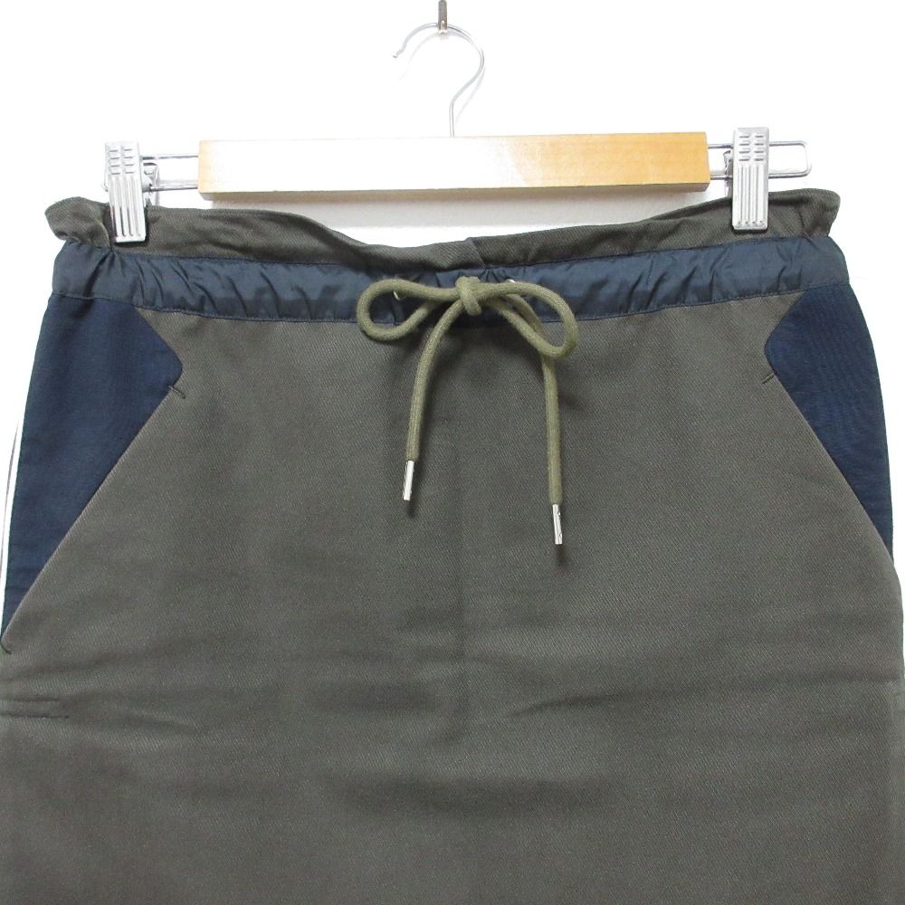 sacai サカイ ドローストリング ひざ丈 サイドプリーツ スカート 17