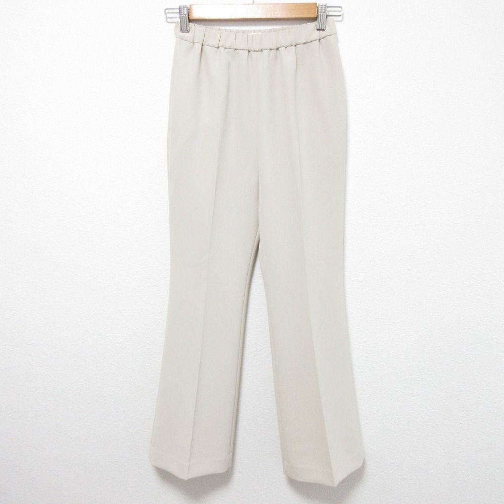 エブリデイアイライク ドゥーズィエムクラス Easy Flare 2 wayカルゼパンツ スラックスパンツ サイズ34 ベージュ レディース 古着