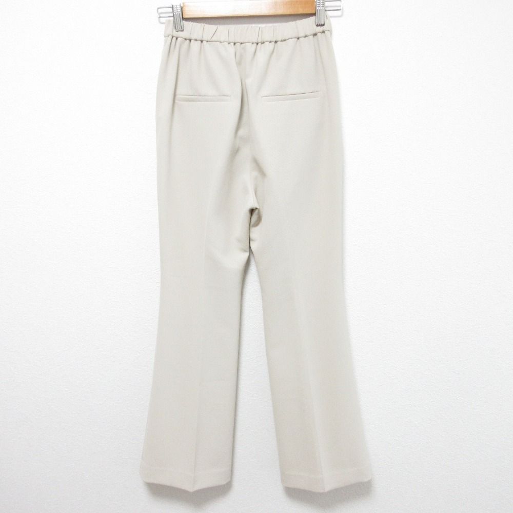 エブリデイアイライク ドゥーズィエムクラス Easy Flare 2 wayカルゼパンツ スラックスパンツ サイズ34 ベージュ レディース 古着