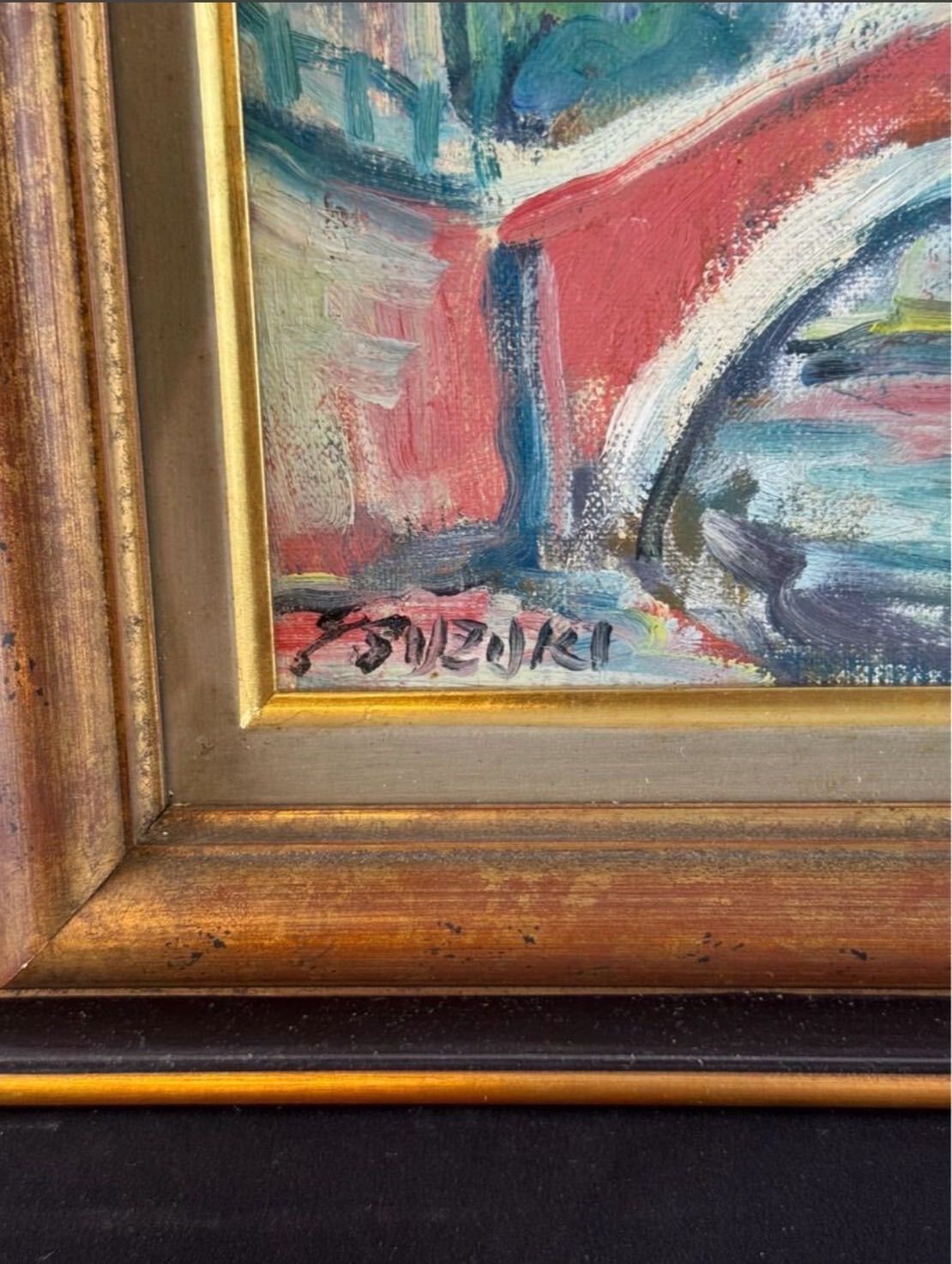 鈴木康雄 「ベニス」油彩 4号 風景画 直筆サイン入り 浜松出身 日仏