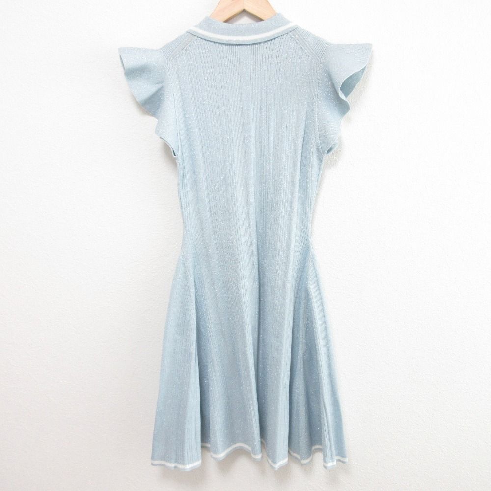 25 SS FUR ファーファー フィラコラボ ニットワンピース サイズF サックス レディース 古着