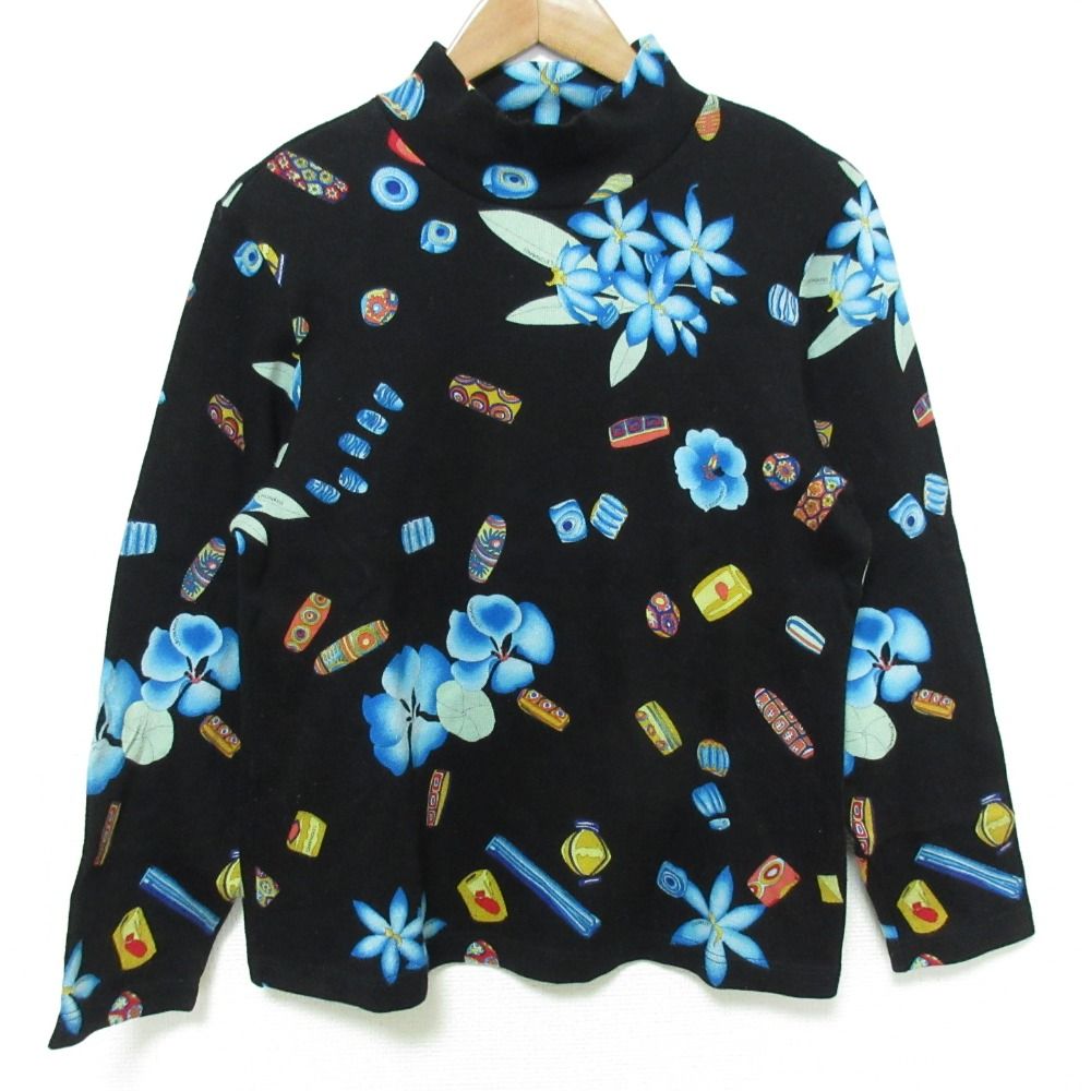 良品 LEONARD SPORT レオナールスポーツ フラワープリント ハイネック