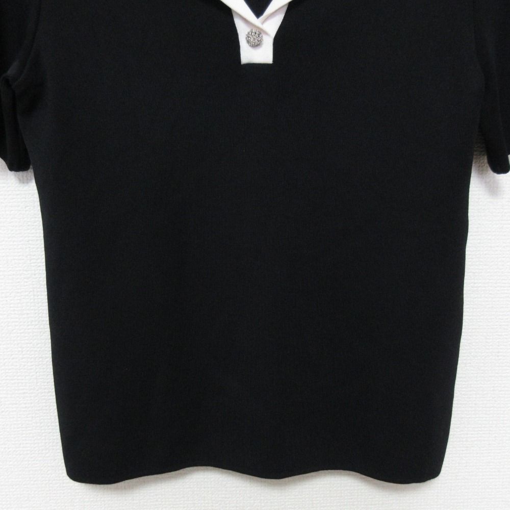 良品 FOXEY フォクシー セレナ ニット半袖ブラウス 37673 サイズ40