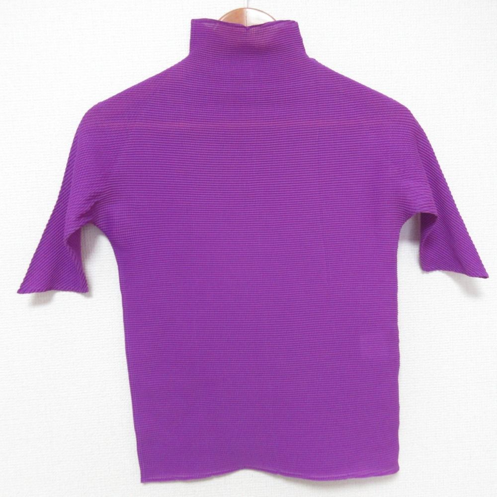美品 ISSEY MIYAKE イッセイミヤケ スクエアプリーツ ハイネックT