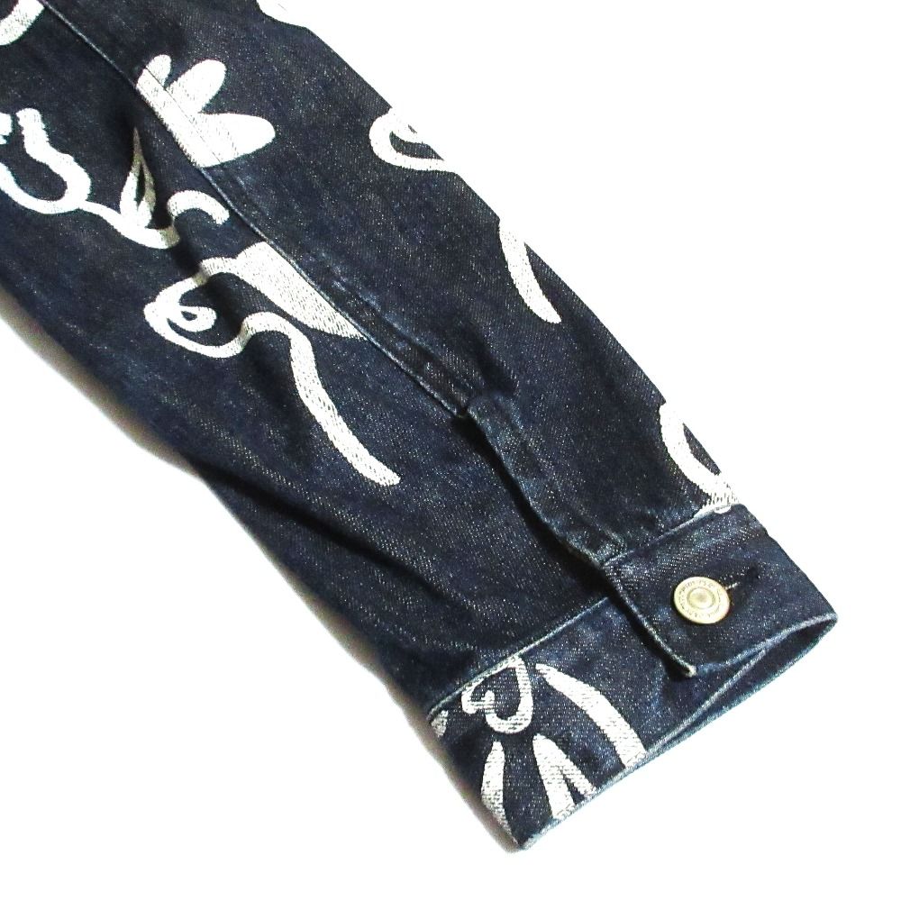 良品 PS Paul Smith ピーエスポールスミス フラワーペイント デニム