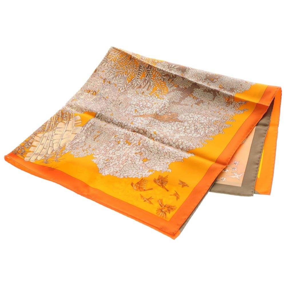 HERMES (エルメス) カレ90 Les Legendes de L'Arbre 木の伝説オレンジ