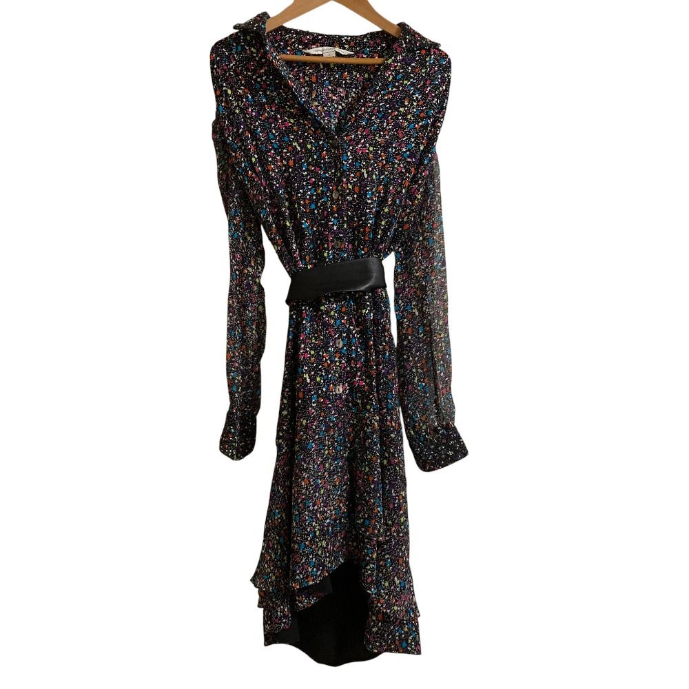 美品✨ダイアンフォンファステンバーグ DVF シルク ロングワンピース 黒 美品 DIANE von FURSTENBERG ダイアンフォンファステンバーグ DVF