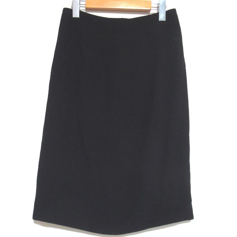 HERMES エルメス マルジェラ期 ひざ丈 ラップスカート サイズ36 ブラック レディース 古着