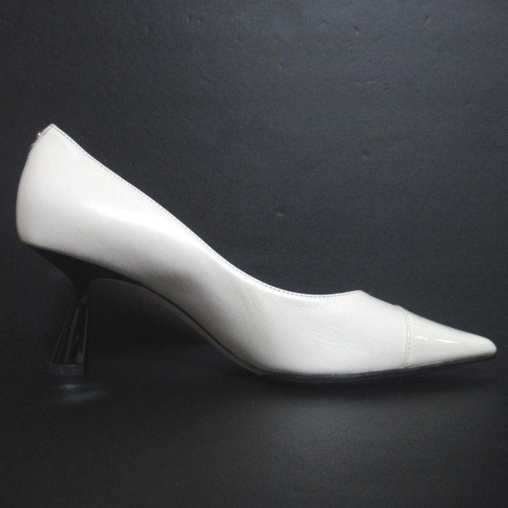 JIMMY CHOO ジミーチュウ レザー ポインテッドトゥ パンプス サイズ36 23 cm相当 オフホワイト レディース 古着
