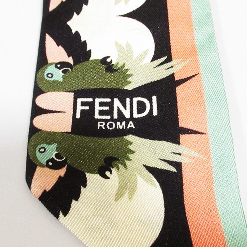 良品 FENDI フェンディ ラッピー シルクスカーフ 62141000 マルチ
