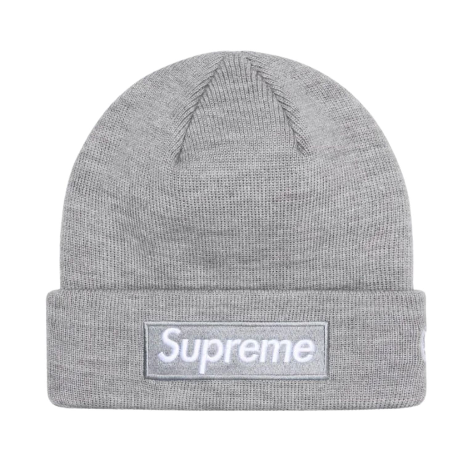 在庫一掃セール！ Supreme × New Era コラボ ニット帽 グレー