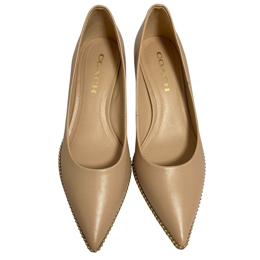 COACH コーチ ジャッキー ポインテッドトゥパンプス G 5264 サイズ7 C 23.5ｃｍ相当 ベージュ レディース 古着