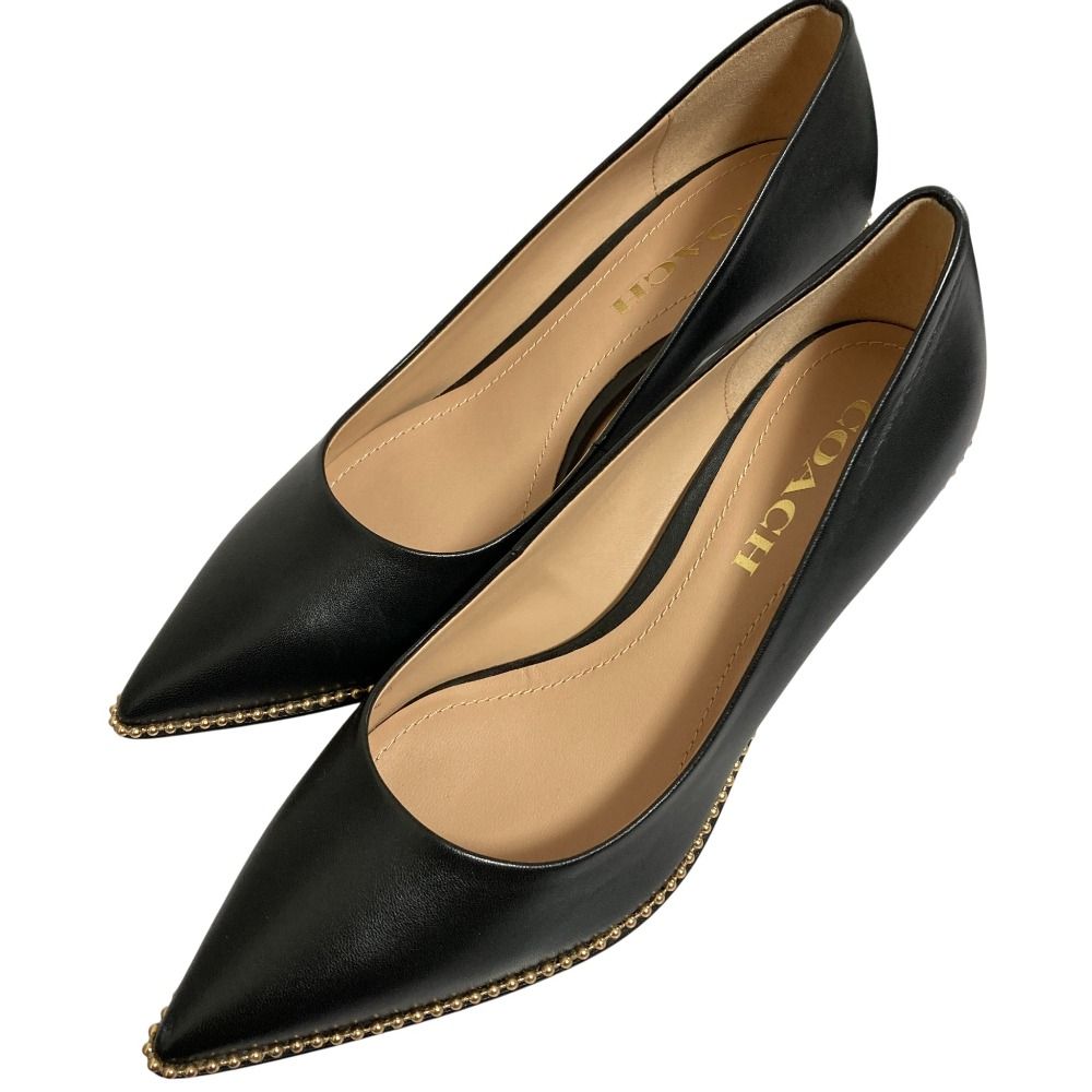 ♥ COACH コーチ ジャッキー ポインテッドトゥパンプス G 5264 サイズ7 C 23.5ｃｍ相当 ブラック レディース 古着