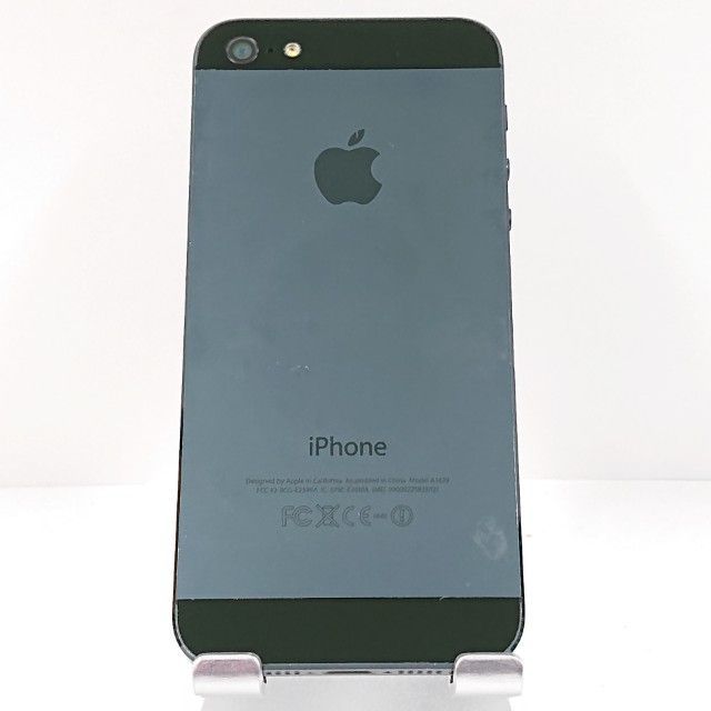 iPhone5 16GB au ブラック＆ストレート 送料無料 本体 c15648 - メルカリ
