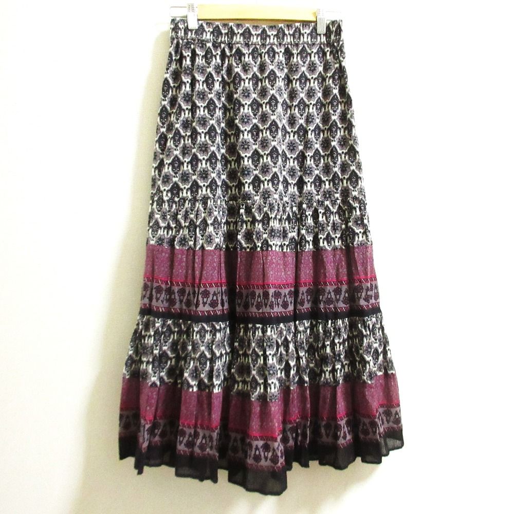 美品 sara mallika サラマリカ コモンプリントスカート 020322SA2