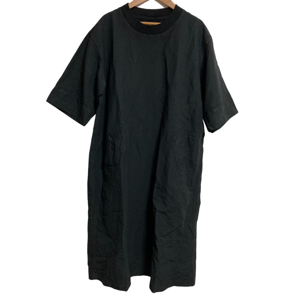 MHL. Margaret Howell マーガレットハウエル DRY COTTON LINEN OP ワンピース サイズI ブラック レディース 古着