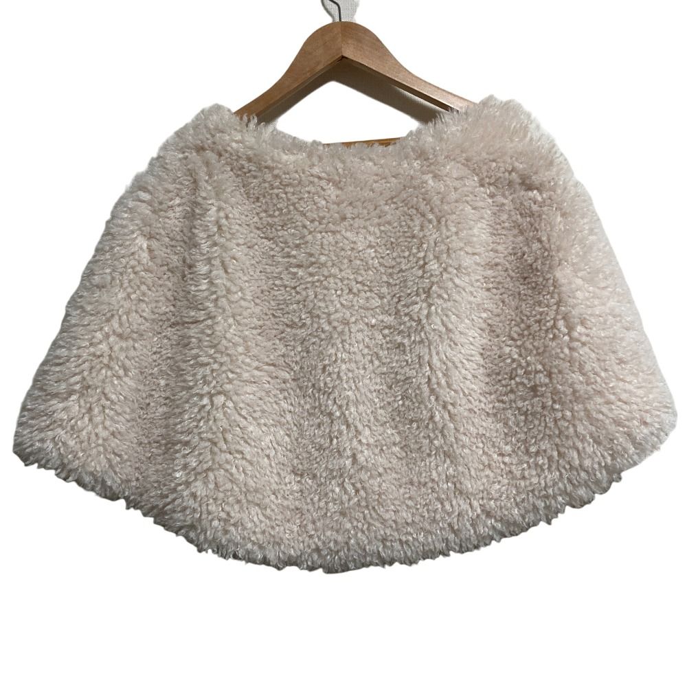 23 AW MS GRACY エムズグレイシー フェイクファーケープ ポンチョ 396504 アイボリー レディース 古着