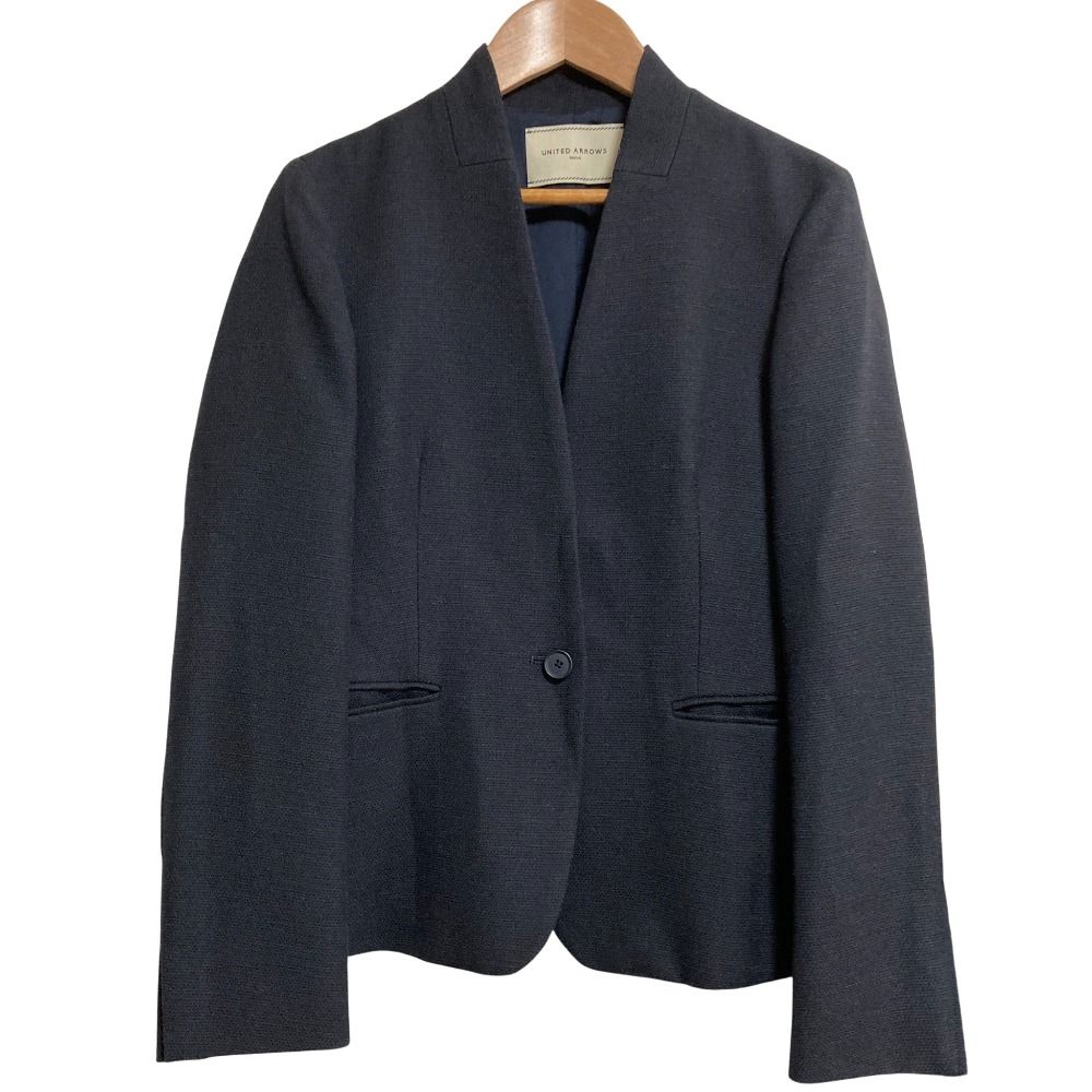 美品 UNITED ARROWS ユナイテッドアローズ ノーカラージャケット