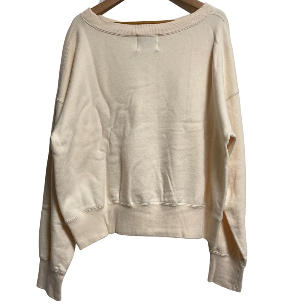 Curensology カレンソロジー ヴィンテージ加工 スウェット トレーナー ライトベージュ レディース 古着